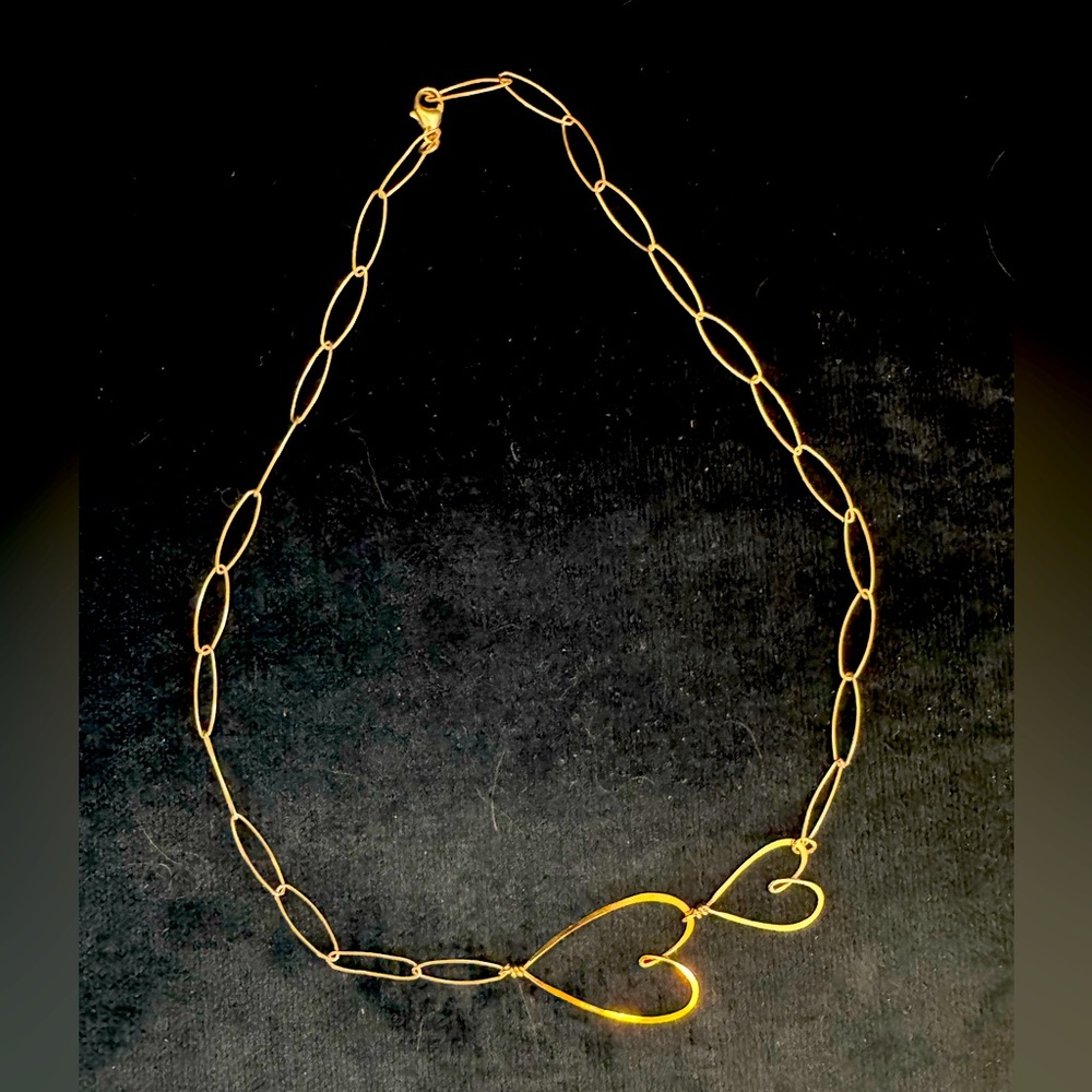 Sterling Silver Hand Crafted Heart Necklace Adjustable